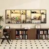 Puluomis Weinregal Wandregal mit RGB Beleuchtung 120cm MDF Produktbild-Vorschau 9