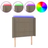 vidaXL LED Kopfteil Taupe 103x16x118/128 cm Stoff Produktbild-Vorschau 1