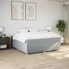 vidaXL Boxspringbett mit Matratze Hellgrau 180x200 cm Stoff Produktbild-Vorschau 3