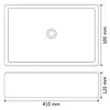vidaXL Lavabo en céramique rectangulaire noir 41 x 30 x 12 Voir les images du produit 6