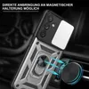 A close-up of a phone case with a ring holder, attached to a magnetic car mount. Produktbild-Vorschau