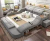 Design Bett XXL Big Betten Leder Polster Hotel 180x200cm Anteprima dell’immagine prodotto 1