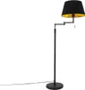 Lampada da terra nera con paralume nero e braccio Anteprima dell’immagine prodotto 1