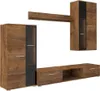 Wohnwand SALSA Schrankwand TV-Schrank Wandregal 2xVitrine Produktbild-Vorschau 1