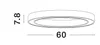 A technical drawing of a circular light fixture with dimensions indicated. Produktbild-Vorschau