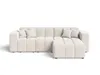 A modern, L-shaped sectional sofa with an ottoman, presented on a white background. Produktbild-Vorschau