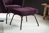 KAWOLA Hocker LOTTE Polsterhocker velvet purple Produktbild-Vorschau 2