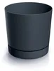 Tubo P 180 runder Blumentopf mit Untersetzer | Anthrazit Produktbild-Vorschau 1