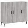 The Living Store Sideboard Grau Sonoma 90x34x80 cm Produktbild-Vorschau 2