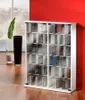 Holz CD DVD Stand Regal Roma Glastür Produktbild-Vorschau 7