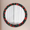 Ø80cm Spiegel - Glasrahmen mit Aufdruck - Wandspiegel Produktbild-Vorschau 1