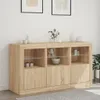 Sideboard mit LED-Leuchten Sonoma-Eiche 123x37x67 cm Produktbild-Vorschau 3
