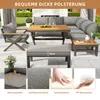 Set di mobili da giardino Merax con design a X e struttura Anteprima dell’immagine prodotto 8