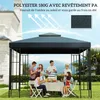 Outsunny Toit de Remplacement pour pavillon de Jardin Toile Voir les images du produit 8