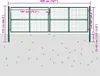 A diagram showing the dimensions of a green metal garden gate. Produktbild-Vorschau