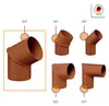 INEFA Fallrohrbogen 60 Grad, DN100 / 100mm, Braun – PVC Produktbild-Vorschau 3