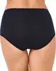 Back view of women's black cotton lace briefs. Produktbild-Vorschau