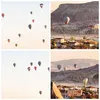 Gerahmtes Poster - Schwarzer Rahmen - Berge Ballon Flug - Produktbild-Vorschau 9