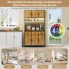 100x40x180cm Küchenschrank in Black+Natural mit Produktbild-Vorschau 12