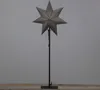 PaPapierstern 'Ozen' - stehend - 7-zackig - D: 34cm, H: 85cm - E14 Fassung - inkl. Kabel - anthrazit Podgląd zdjęcia produktu