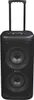A black trolley speaker with two large speakers on the front and a retractable handle on top. Voir les images du produit