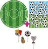 3er Set Fußball Tortenaufleger, Muffinaufleger & Kerzen Produktbild-Vorschau 1