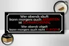 Holzschild Spruch 27x10cm wer abends säuft kann arbeiten Produktbild-Vorschau 3