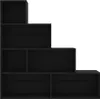 A product image of a black shelving unit against a white background. Podgląd zdjęcia produktu