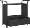 Carrello da bar con cassetto VidaXL, nero, 100x45x97 cm, in Anteprima dell’immagine prodotto 4