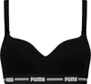PUMA Damen Padded Top Bra Sport-BH Bustier in black Produktbild-Vorschau