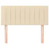 vidaXL Čelo postele krémové 100x5x78/88 cm Látka Náhled obrázku produktu 3