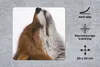 MuchoWow® Mauspad Mousepad Fuchs - Nase - Weiß 20x20 cm - Produktbild-Vorschau 2