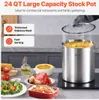 24QT Edelstahl-Suppentopf Koch-Küche-Saucen-Topf mit Deckel Produktbild-Vorschau 2