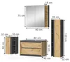 Badmöbel-Set Vicco Edelin Anthrazit/Artisan-Eiche 4-teilig, Produktbild-Vorschau 2