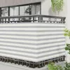 vidaXL Osłona balkonowa, jasnoszara i biała, 110 x 800 cm, Podgląd zdjęcia produktu 6