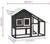 vidaXL Kaninchenstall Grau und Weiß 140x63x120 cm Tanne Produktbild-Vorschau 7