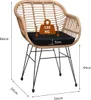 CASARIA® Gartenstühle 2er Set Polyrattan inkl. Auflage Produktbild-Vorschau 4