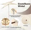 300 cm Gartenschirm aus Holz Beidseitig um 30° Knickbar Produktbild-Vorschau 3