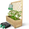 holz4home® Pflanzkasten mit Rankgitter M aus Kiefernholz I Produktbild-Vorschau 1