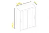 Easy4You D1 150 cm Schwarz Schiebetüren Kleiderschrank Produktbild-Vorschau 6