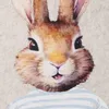 Tischset Hase Jonas Rund Beige Hellblau 4er Set Platzset Produktbild-Vorschau 3