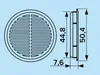 Möbeleinbaugitter rund 4er Set : weiß Farbe: weiß Produktbild-Vorschau 3