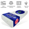 A mattress with marketing labels and icons indicating its features. Produktbild-Vorschau