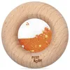 Sensorische Baby Rassel Holz - 7 x 7 x 2 cm - Orange | by Produktbild-Vorschau 1