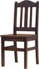 Chaise en bois en pin massif de couleur noyer Voir les images du produit 1