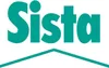 The image shows the brand name "Sista" in large, teal letters, with a teal line forming a roof-like shape below it. Produktbild-Vorschau