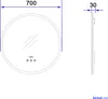 Heilmetz Badspiegel 70cm LED Rund Spiegel mit Beleuchtung Produktbild-Vorschau 8