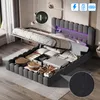 SUNFECILI Polsterbett 140x200 cm,Boxspringbett 140x200,mit Produktbild-Vorschau 4