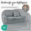 Mini-Kindersofa - Kindersofa aus Cord in Hellgrau Produktbild-Vorschau 2