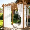 Outdoor Vorhang mit Ösen Wasserdicht Transparent Gardinen Produktbild-Vorschau 5